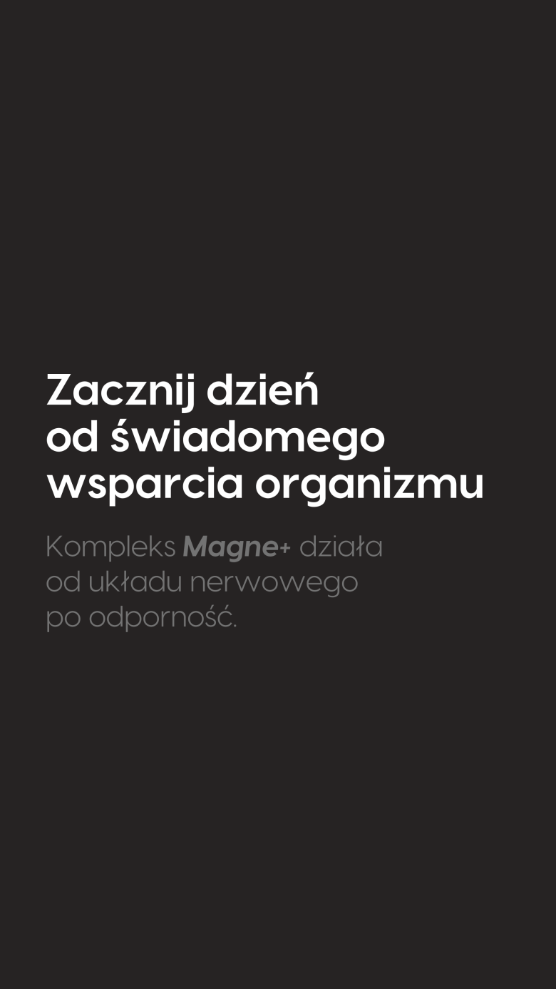 Magne+ - 3 Formy Magnezu (jabłczan + diglicynian + węglan) + Witamina B6 + Cynk