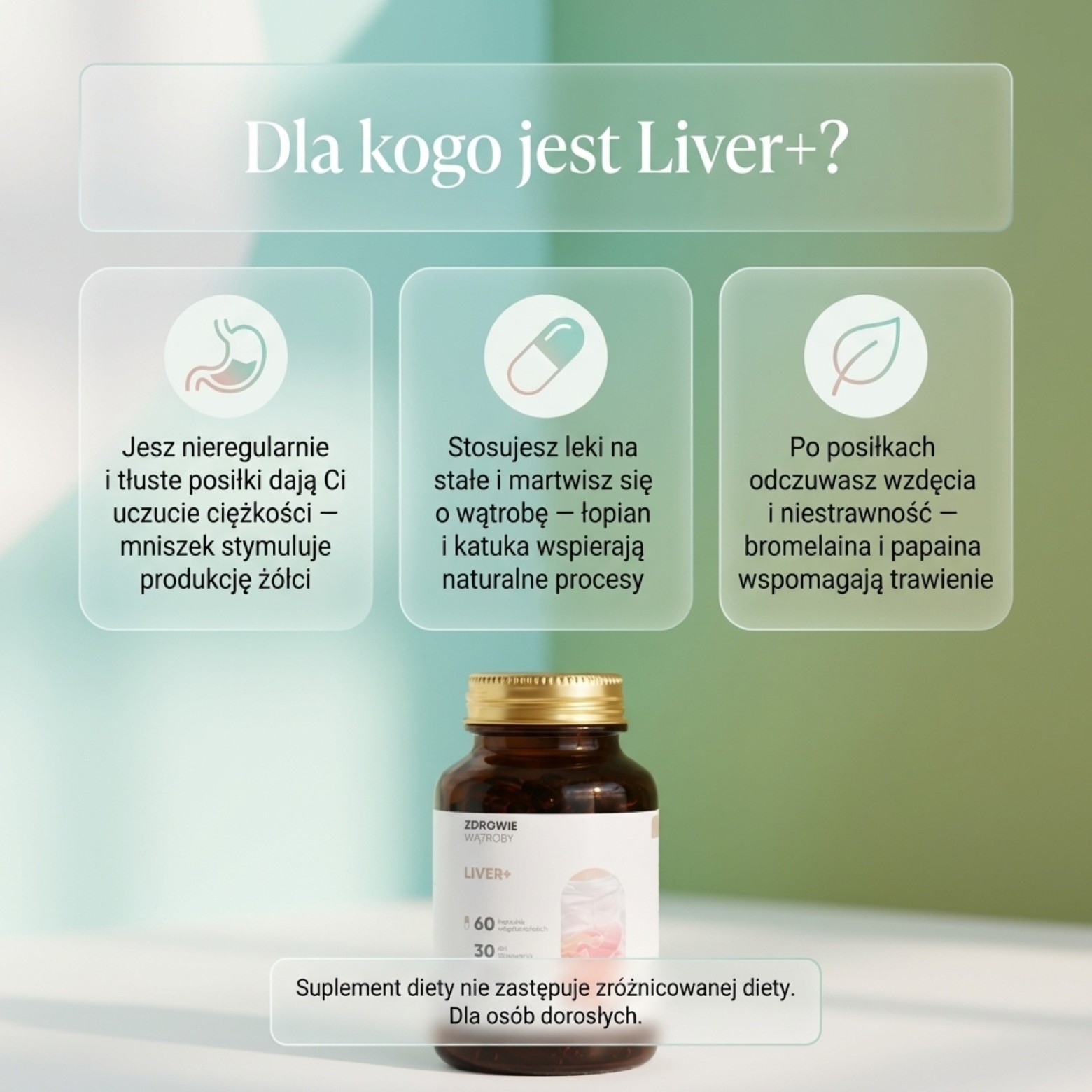 Liver+ - Mniszek + Katuka + Łopian na wsparcie wątroby