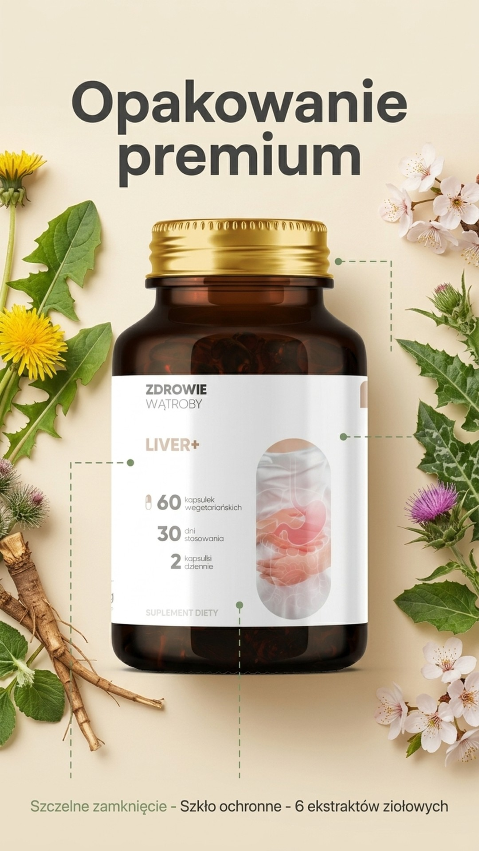 Liver+ - Mniszek + Katuka + Łopian na wsparcie wątroby