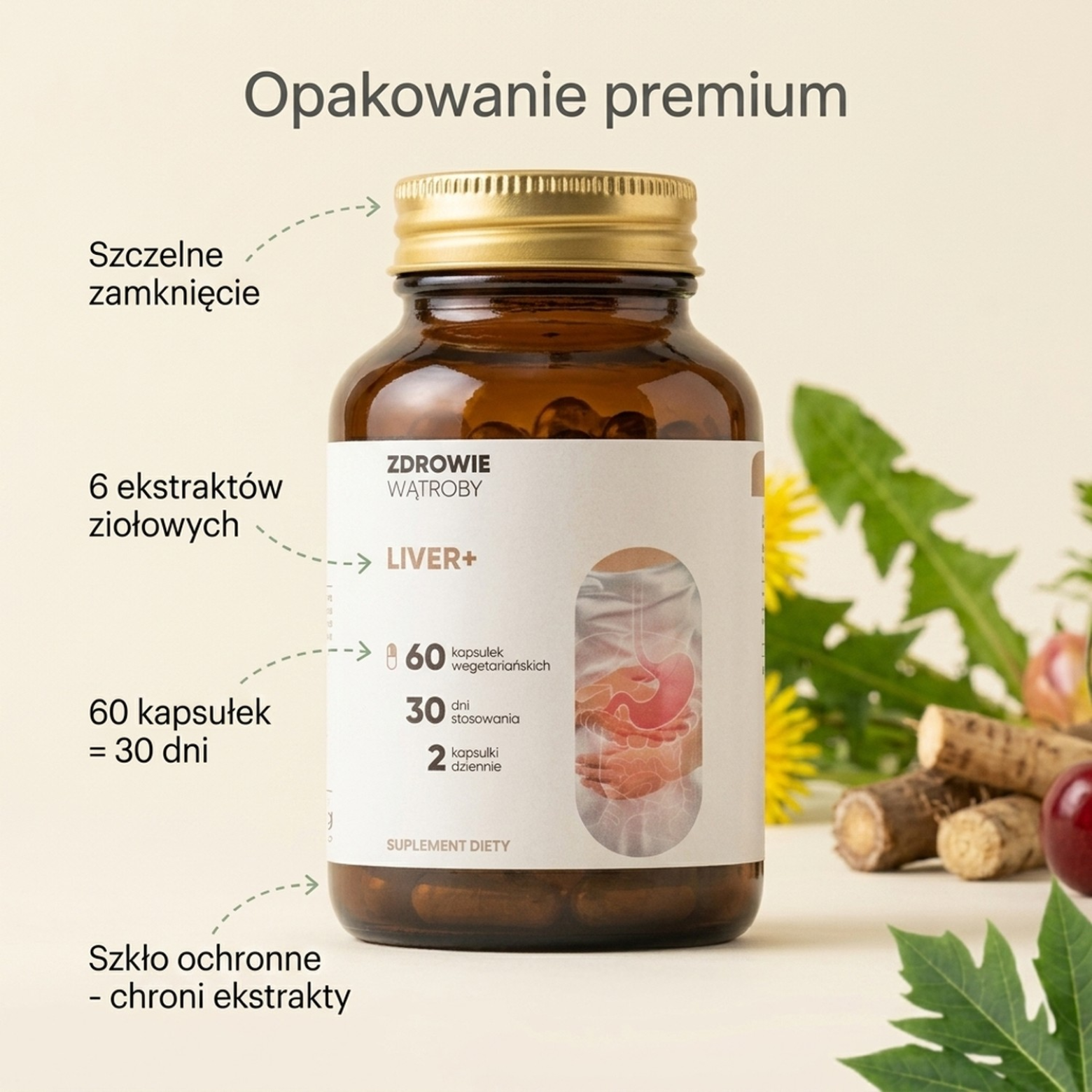 Liver+ - Mniszek + Katuka + Łopian na wsparcie wątroby