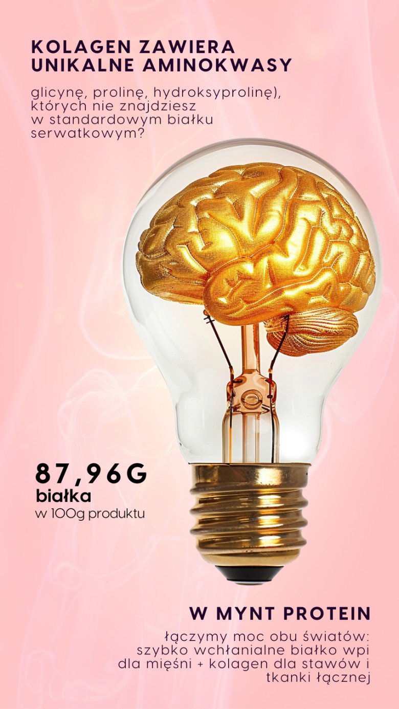 MYNT PROTEIN 750g Truskawka – Białko z Kolagenem® dla Mięśni i Stawów