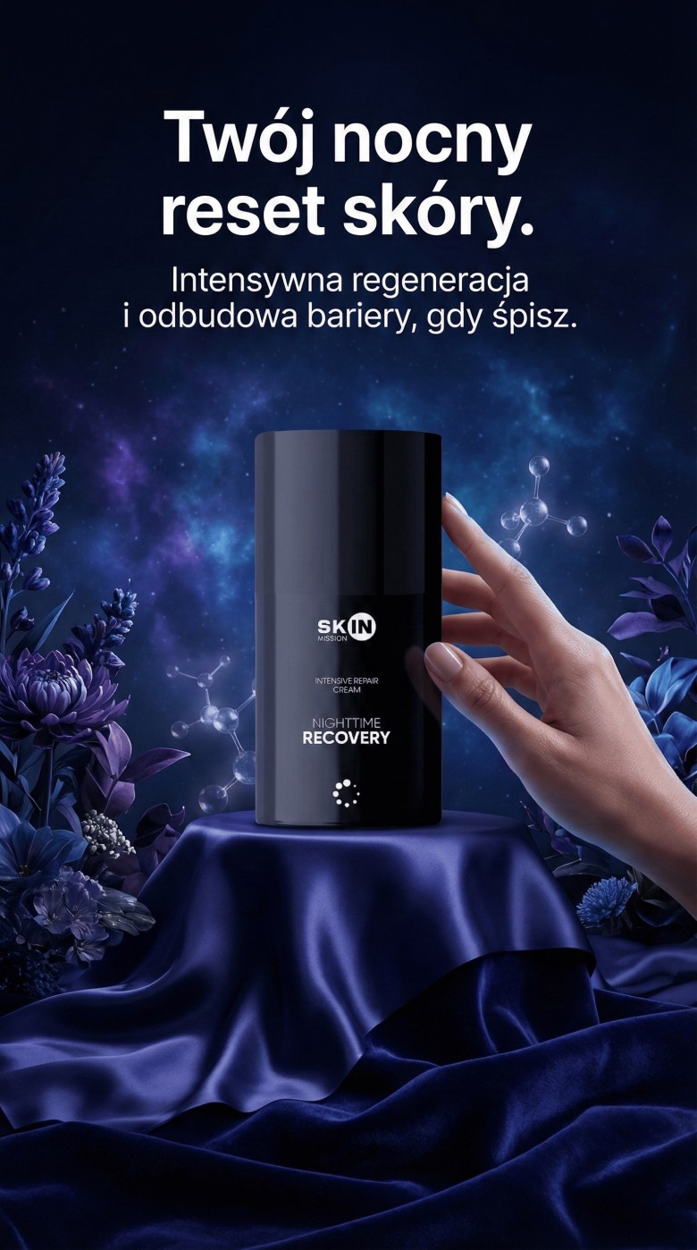 NightTime Recovery - Krem na noc z Peptydami + Niacynamid + Ceramidy - Skin Mission