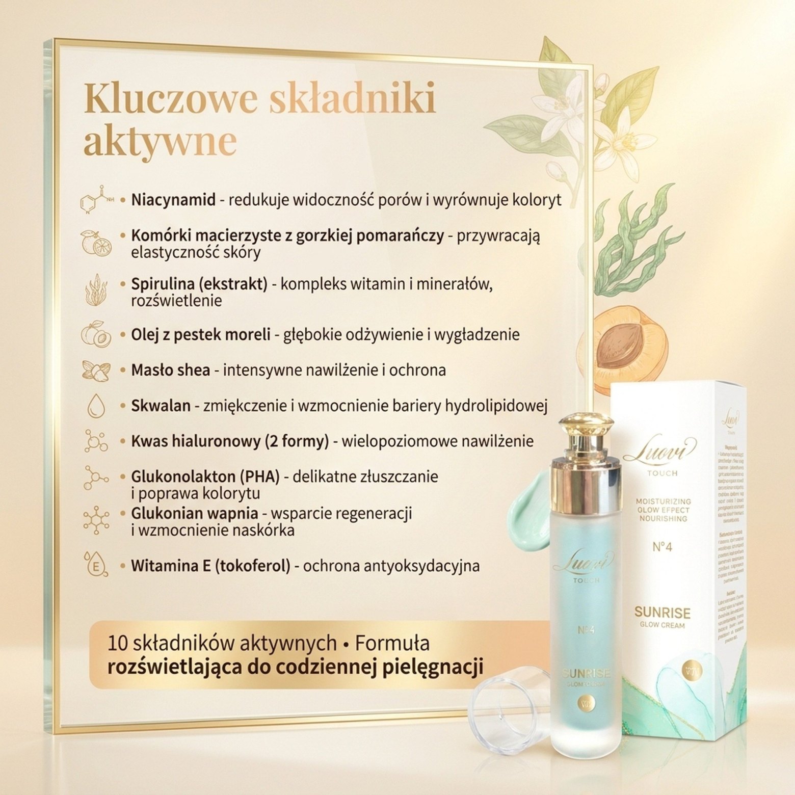 Skład Sunrise Glow Cream No. 4 – Luovi Touch