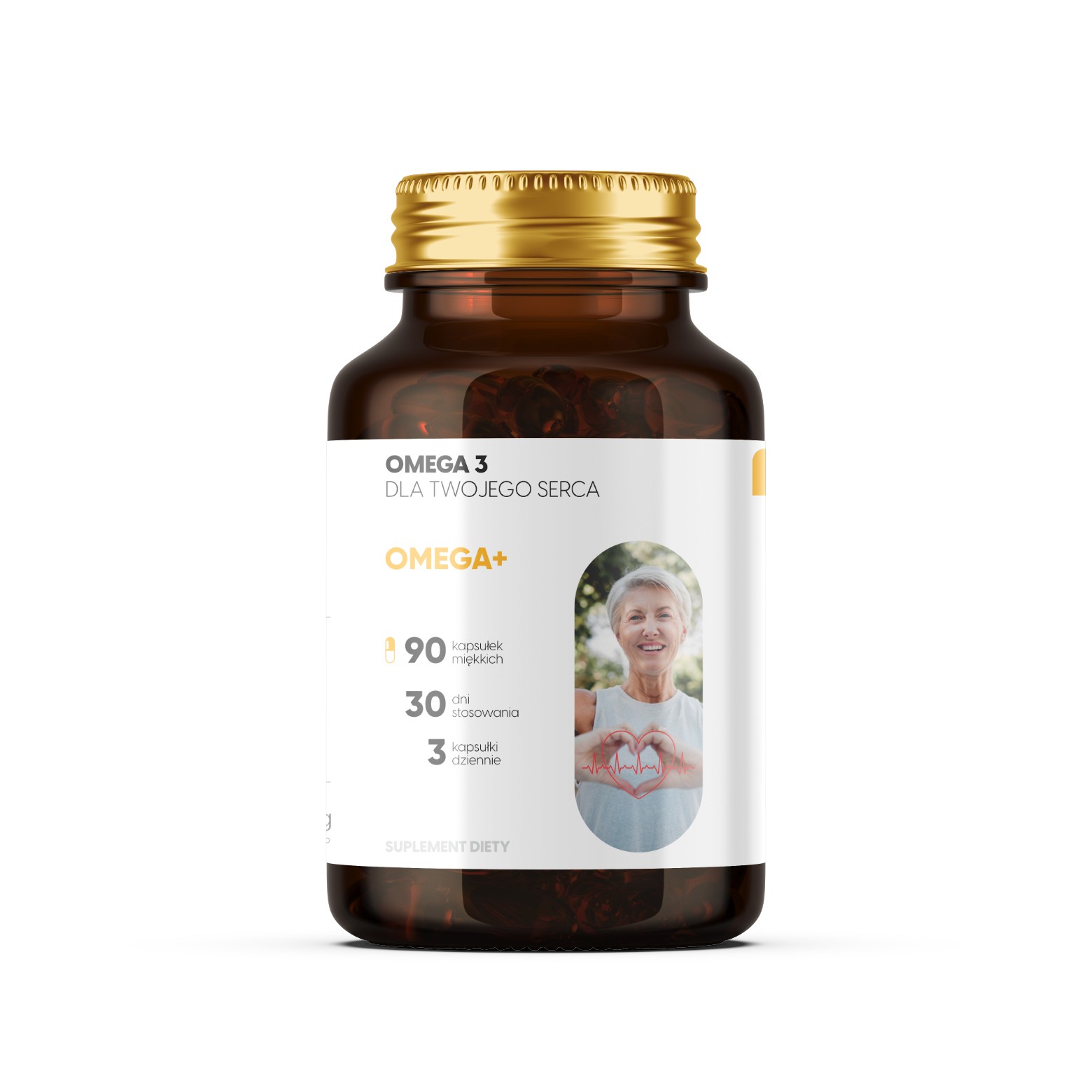 Aktywne składniki Omega+ - Omega-3 EPA DHA + Koenzym Q10 na serce i mózg