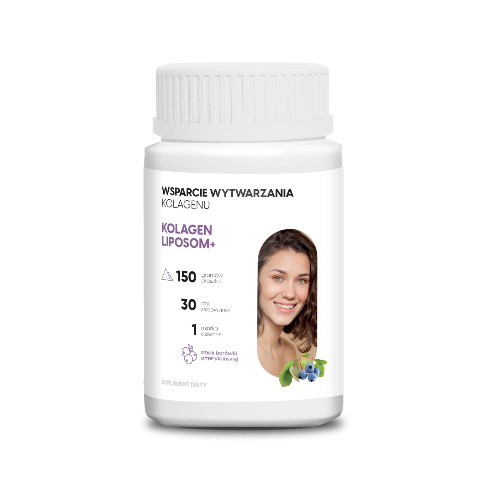 Kolagen Liposom+ borówka + mieszadełko