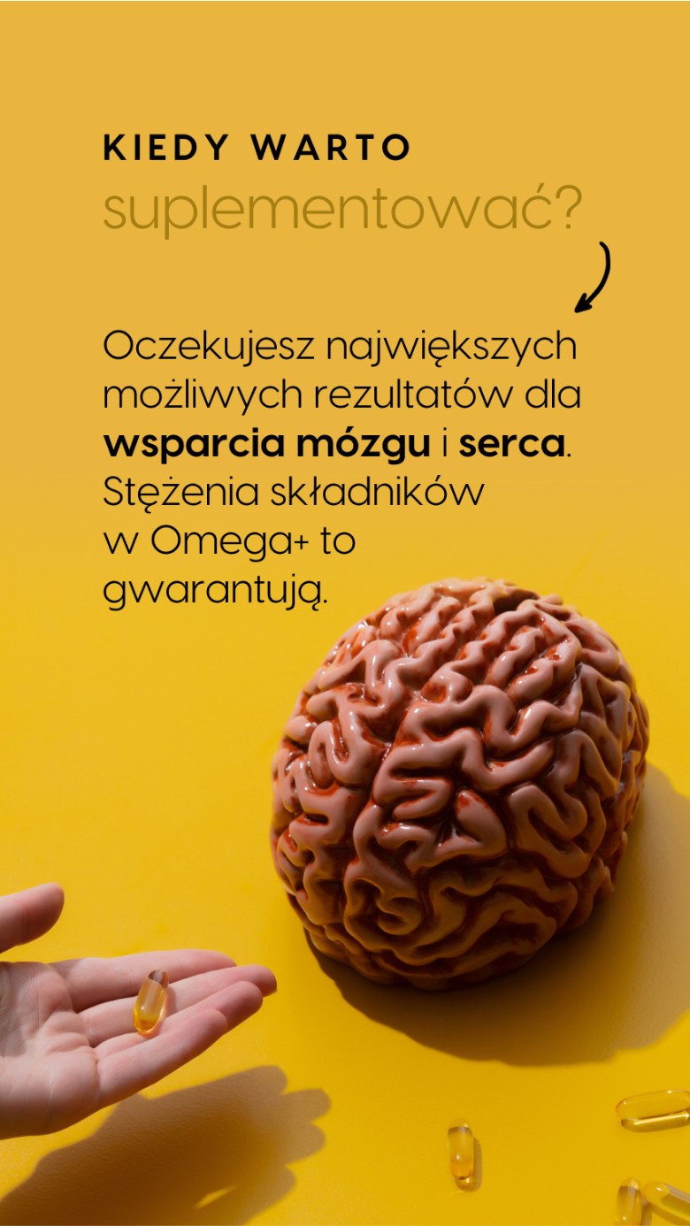 Omega+ - Omega-3 EPA DHA + Koenzym Q10 na serce i mózg